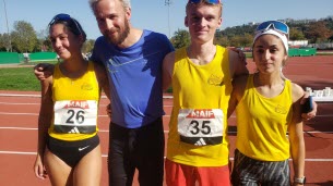 Les 3 jeunes marcheurs d’Autun Running Champion de France FFA par équipes avec la BFC
